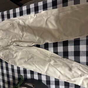 Forever 21 Ruffled Cream Pants
